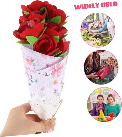 Beavorty 2 Sets Bouquet Material Package Flower Crafts for Kids DIY Felt Flower Kit Valentines Day DIY Kid Toys Unique DIY Bouquet Supply Child Rose Craft Pack Non-Woven