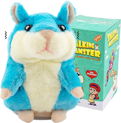 Talking Hamster - Stuffed Animals Toy for Kids 2 3 4 5 6 Year Old, Repeats What You Say - Toddler Interactive Plush Toys, Birthday Gifts for Boys Girls 2 Years and Up