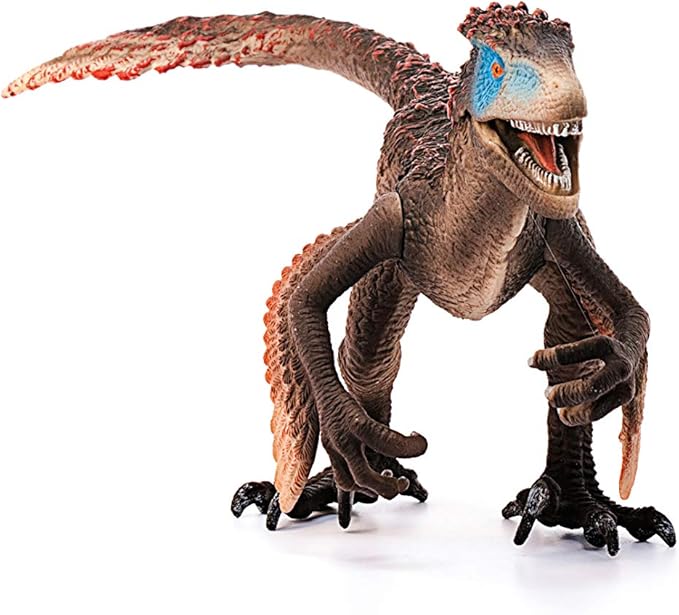 Schleich Dinosaurs Authentic Utahraptor Dinosaur Toy Figurine - Prehistoric Jurassic Adventure World Large Dino Series Toy with Realistic Moving Arms and Jaw for Boys and Girls, Gift for Kids Ages 4+