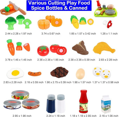 Pretend Play Kitchen Accessories Toys for Kids, Stainless Steel Play Pots and Pans Sets for Kids, Kids Kitchen Playset Accessories, Birthday Gift Toys for Girls Boys Ages 4 5 6 7 8