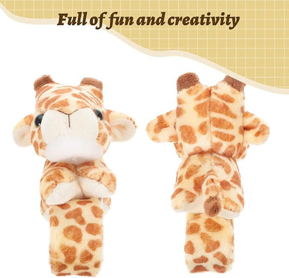 Toddmomy Jungle Party Favors Plush Animal Wristband Stuffed Animals Slap Bracelet Plush Animal Slap Bracelets Animal Wrist Slap Bracelet for Kids Birthday Party Costume Props Baby Stuffed Animals