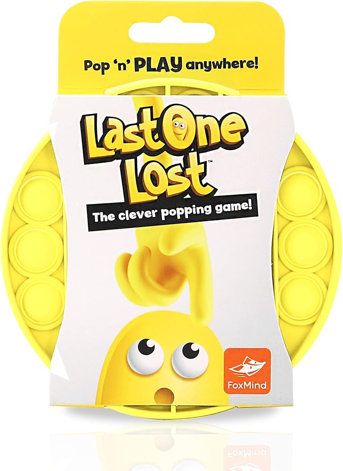 FoxMind, Last One Lost, Tactile Logic Travel Game for Kids, Family, and Friends - Yellow