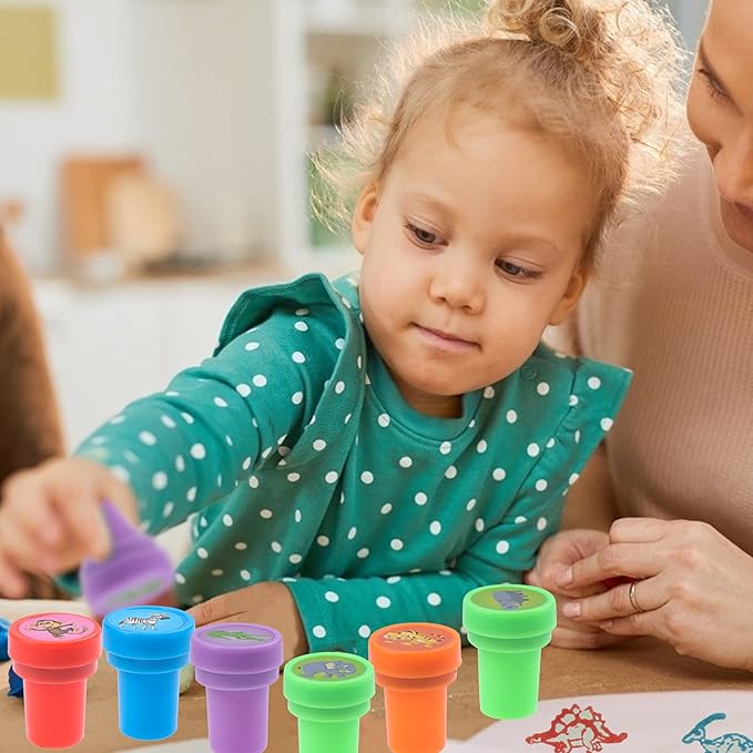 30 Pieces Animal Stampers for Kids Dinosaur Ocean Life and Zoo Animal Stampers Self Inking Stamps for Kids Birthday Gift, Party Supplies, Teacher Stamps