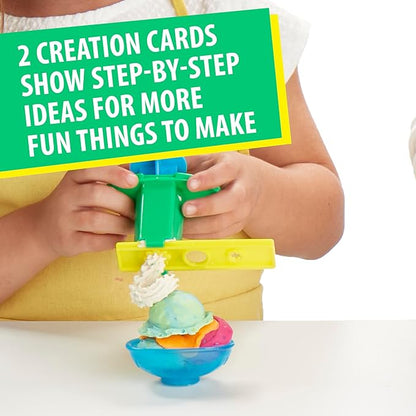 Play-Doh Kitchen Creations Ice Cream Party Set, 22 Tools & 6 Colors, 2-Ounce Cans, Preschool Toys, Easter Gifts for Girls & Boys, Ages +3 (Amazon Exclusive)