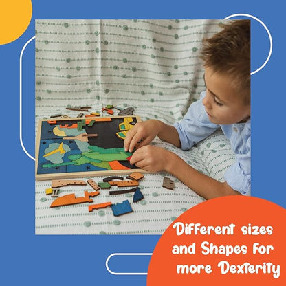 New York City Puzzle for Kids | 75 Piece Wooden Jigsaw Puzzle | Learning Educational Toys Gifts for Boys Girls 3+ Years | Discover New York City