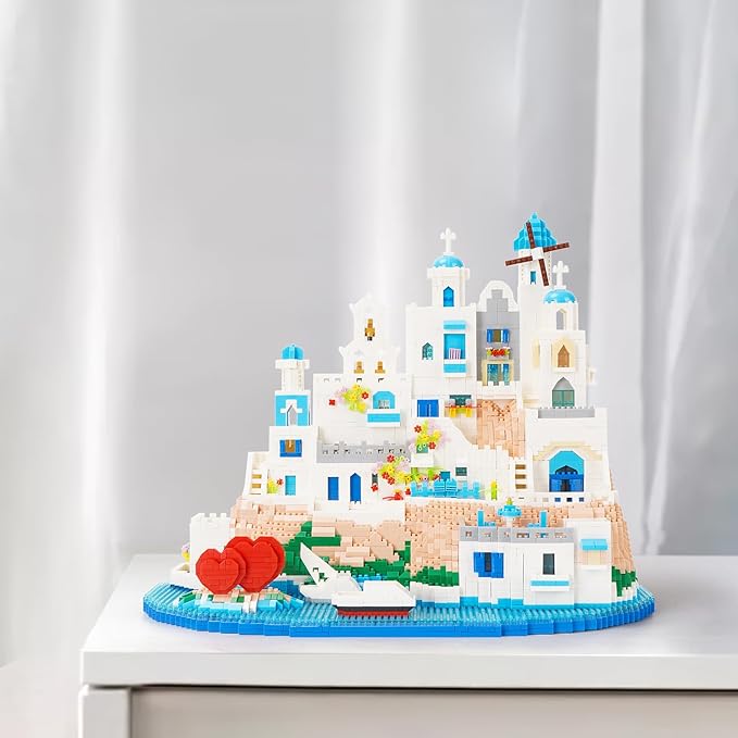 Building Block Set, Architecture Aegean Sea Micro Building Block Model Educational Toys Building Kit 5810 PCS