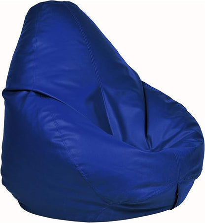 Ample Decor Bean Bag Cover (No Filling), Plush Toys Storage Soft Leatherette, Durable Construction Sturdy Zipper, Ideal for Children and Teenagers - Blue