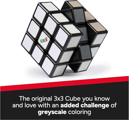 Rubik’s Cube, Wednesday Cube, Greyscale Wednesday Collectible & Desk Décor, Problem-Solving Brain Teaser, Color-Matching Puzzle, Fidget Toy & Sensory Puzzle for Adults, Teens & Kids, for Ages 8 & Up