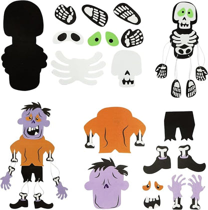 JOYIN Halloween Foam Craft Kit, Party Favors for Kids, Art Crafts with 3D Haunted House, Photo Frame, 2 Halloween Characters Decor, Glasses, Trick or Treat Door Sign Hanger, School Activities Games