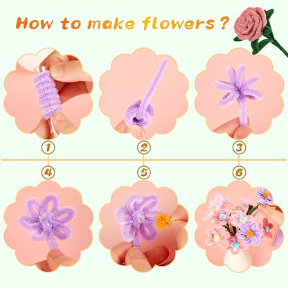 Creative Pipe Cleaners, 100Pcs Pipe Cleaners Crafts Supplies for Festivals Decorations Making, Flowers, Plant Crafts DIY Making/Army Green