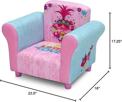 Delta Children Kids Character Upholstered Chair, Trolls World Tour