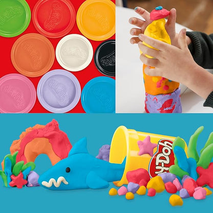 Play-Doh 9 Pack Favorite Color Set, Assorted Colors, 2 & 4 Ounce Modeling Compound Cans, Kids Arts & Crafts, Preschool Toys for 2 Year Old Girls & Boys & Up (Amazon Exclusive)
