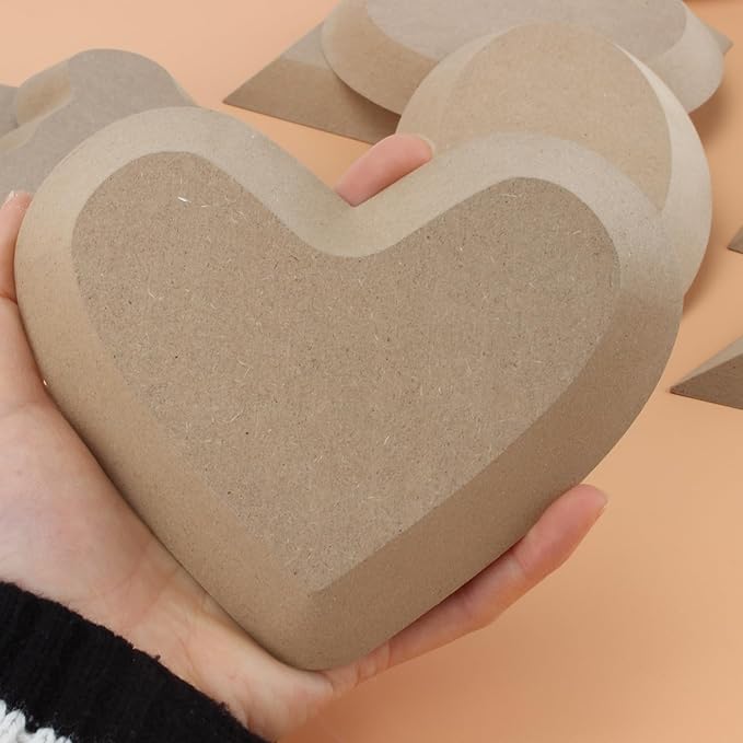 Ceramics Plate Forming Molds, Clay Pottery Molds for Handbuliding, Ceramics Plate Slump Mold, 5 Shapes Various Sizes Ceramic Set for Pottery Tools and Supplies (Heart)