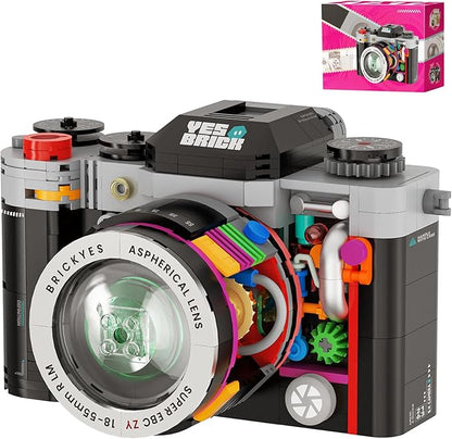 Retro Building Blocks Camera，Semi Mechanical Detachable Camera Toy Provide Photo Gifts for Boys and Girls Aged 8 and Above Who Enjoy Creativity（556pcs）