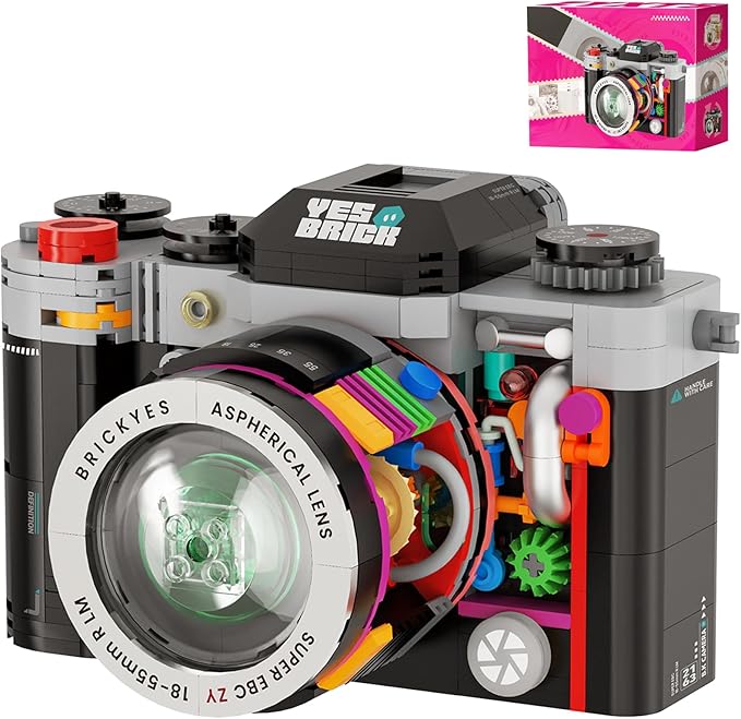 Retro Building Blocks Camera，Semi Mechanical Detachable Camera Toy Provide Photo Gifts for Boys and Girls Aged 8 and Above Who Enjoy Creativity（556pcs）
