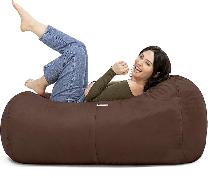Jaxx Sofa Saxx Bean Bag Lounger, 4-Feet, Chocolate