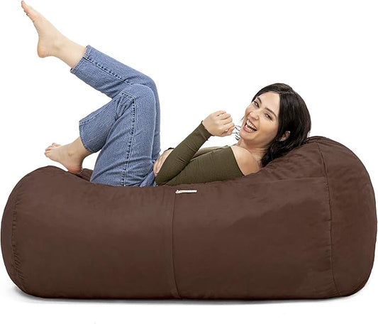 Jaxx Sofa Saxx Bean Bag Lounger, 4-Feet, Chocolate
