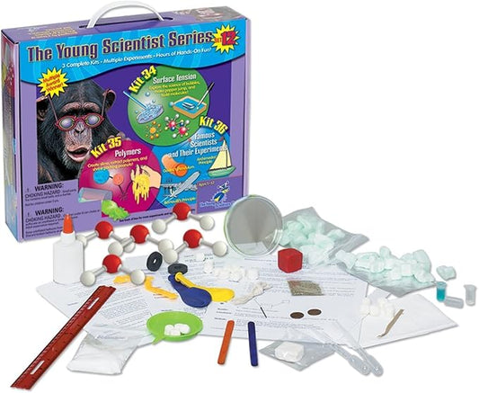Young Scientist Series - Set 12: Surface Tension (Kit 34) - Polymers (Kit 35) - Famous Scientists and Their Experiments (Kit 36)