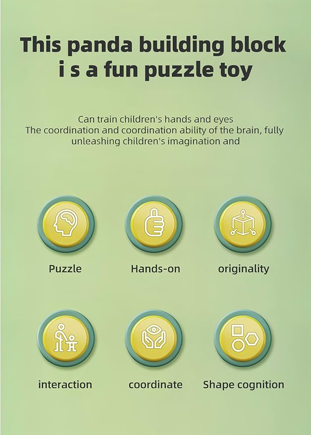 Micro Building Blocks Bamboo Panda Children's Building Blocks Toys Adult Building Blocks Set Suitable for Various Life Surprise Gifts - Mini Panda Consists of (484 Pieces) Bricks