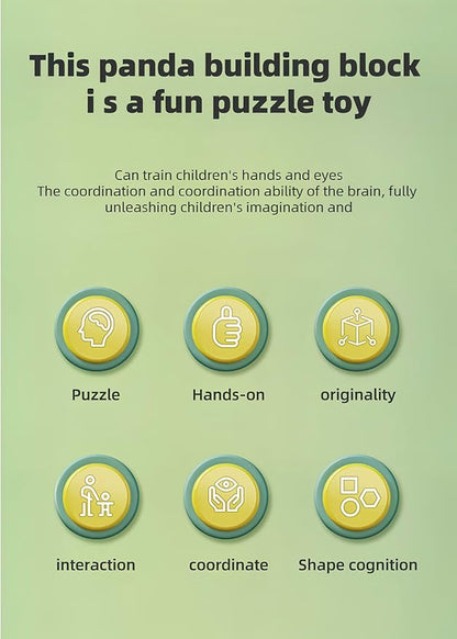 Micro Building Blocks Bamboo Panda Children's Building Blocks Toys Adult Building Blocks Set Suitable for Various Life Surprise Gifts - Mini Panda Consists of (484 Pieces) Bricks