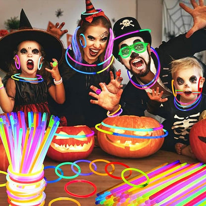 Glow in the Dark Party Supplies for Kids, Light Up Party Favors with 72 LED Light Up Toys, 100 Glow Sticks Bulk DIY Glow Necklaces Glasses Bracelets for Glow Party, New Year, Neon Party favors