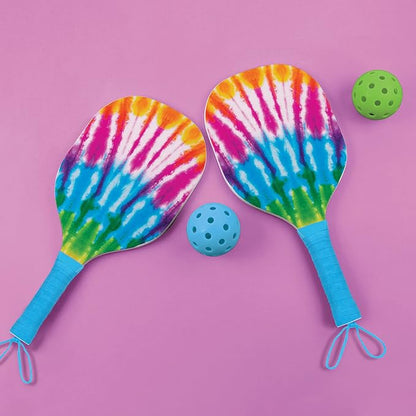 3C4G: Tie Dye 2 Person Pickleball Set - Play Pickleball Anywhere Your Heart Desires, Drawstring Dag Included, Make It Real, Three Cheers For Girls, Tween & Girls, Kids Ages 8+