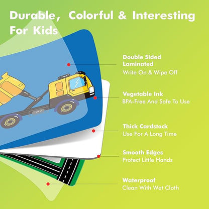 Vehicle Matching Game, 72 PCS Traffic Memory Matching Cards for Toddlers 36 Pairs Transportation Memory Cards Educational Toys for Preschool Boys & Girls 4 5 6 Years Old
