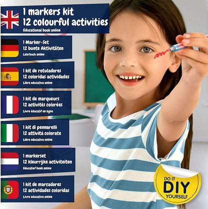 Science4you Marker Maker for Kids - Make Your Own Washable and Scented Markers for Kids, Marker Set with 12 Activities + 65 Contents, Stem Toys, Games, Gifts for 6+ Year Old Boys and Girls…