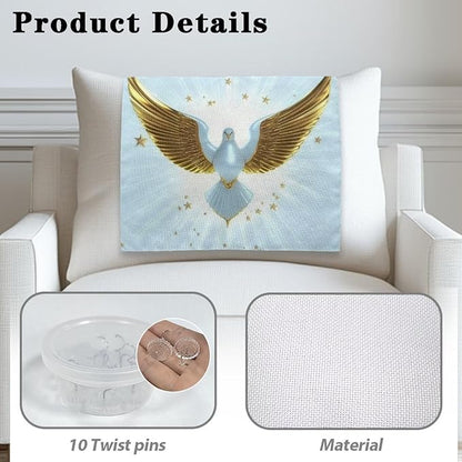 Dove Head Rest Cover for Recliner Easy to Install Headrest Slipcovers Covers Pet Scratch Resistant Peace Couch Headrest Covers for Sofa 1 Pack