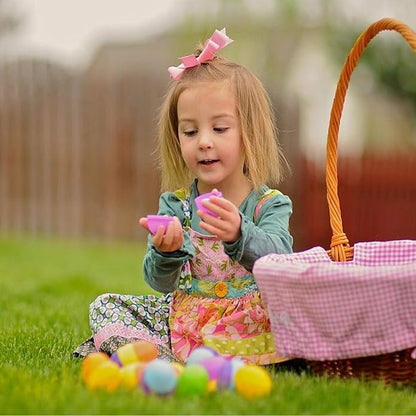 VLUSSO Party Favors in the Nature of Small Toys Easter Eggs Easter Basket Stuffers Fillers Filled 4 Pack Eggs with Colorful Bracelet Girls Inside Colorful Pre Plastic For Kids Gifts