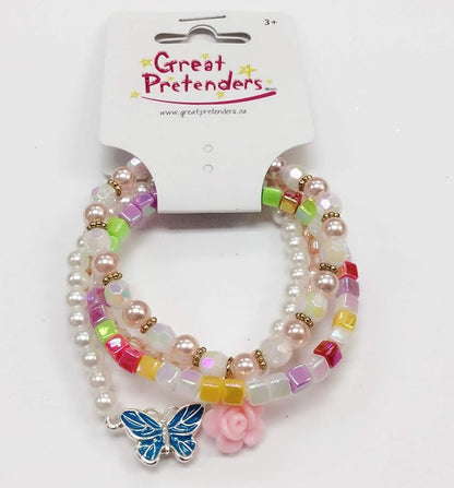 Great Pretenders - Pearly Butterfly Bracelet Set Charms, Colour (Multicoloured) (84081)