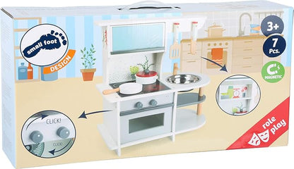 Small Foot Wooden Toys Graceful Children's Play Kitchen with Range, Oven, Kitchen Sink, and Accessories Designed for Children Ages 3+, Multi