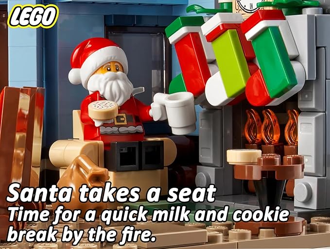 LEGO Icons 10293 Santa's Visit Winter Village Collections (1445 Pieces)