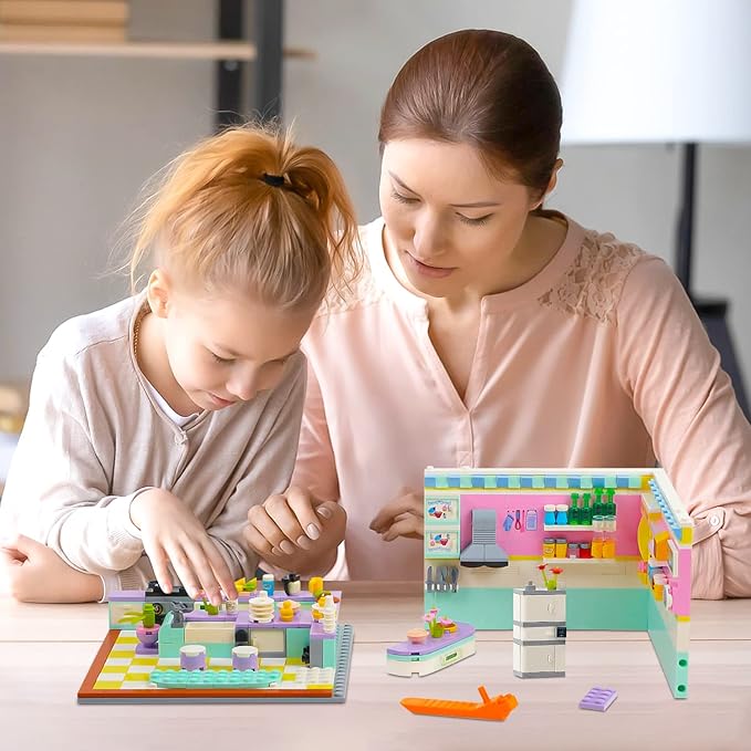 Friends House Building Block Sets, Mini Girls Friendship Playhouse Apartment Micro Bricks Kits Birthday for Adults Kids 8-12 6-12 7-9