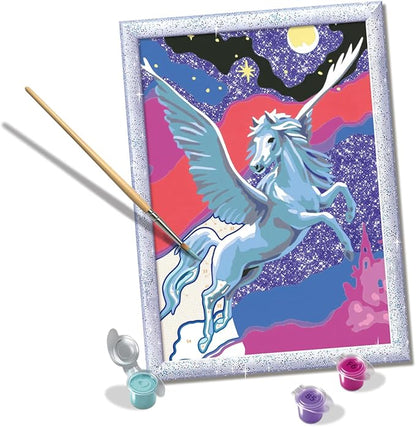 Ravensburger Powerful Pegasus Paint by Numbers Kit for Kids - 20267 - Painting Arts and Crafts for Ages 7 and Up
