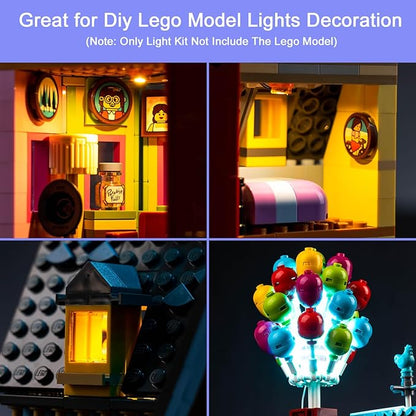 Upgraded Led Light Kit for Lego Up House Disney 100 Celebration Building Toy Set, Compatible with Lego 43217, Gift Idea for Adult Builders and Fans (Model Not Included)