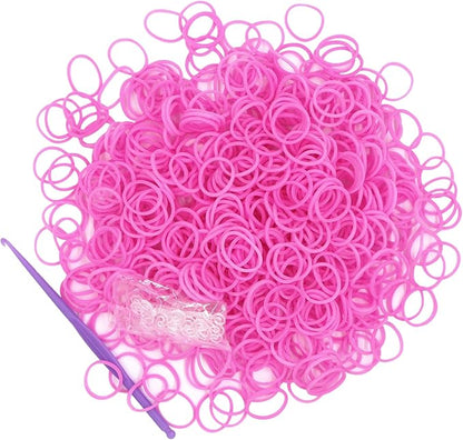 3000PCS Loom Rubber Bands Kit with 75 Clips,5 Hooks, Premium Bracelet Making Kit for Kids Weaving DIY Crafting Gift(Pink)