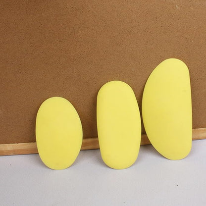 3Pcs Soft Rubber Rib for Pottery Clay, 3 Sizes Ceramic Sculpting Essential Tool for Pottery DIY Craft Work (Yellow)