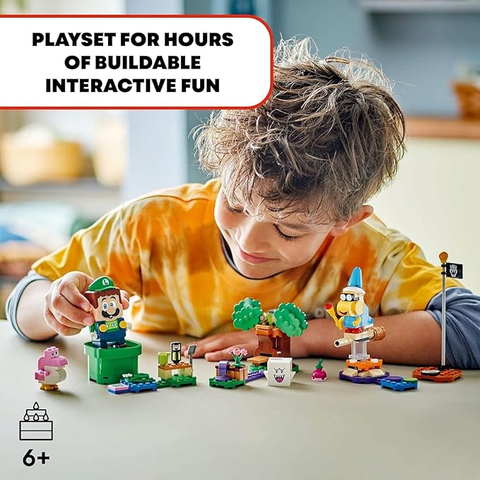 LEGO Super Mario Super Mario Adventures with Interactive Luigi Toy - Building Toys for Kids, Boys & Girls, Ages 6+ - Nintendo Birthday Gift Idea with 4 Figures - 71440