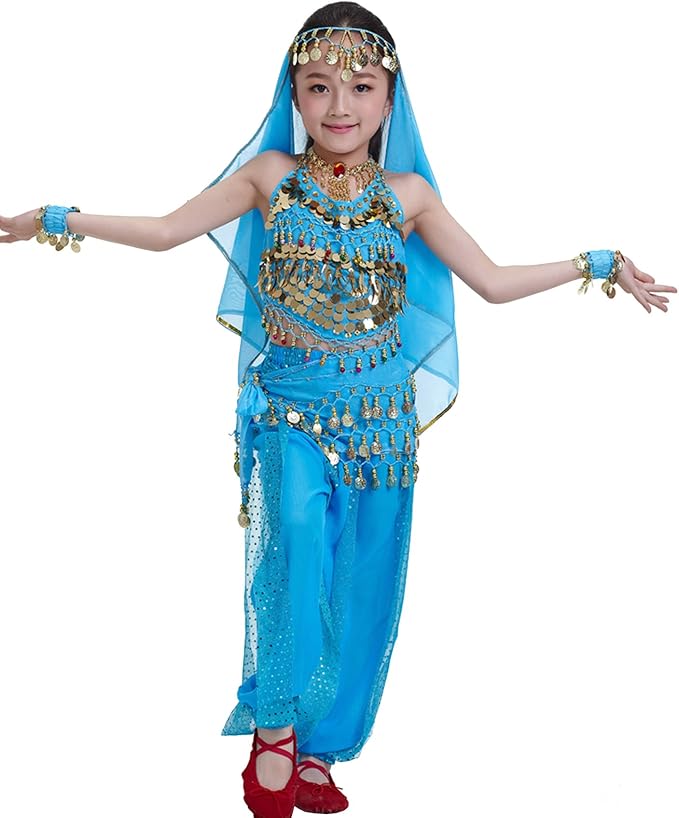 Astage Kids Princess Girl Indian Belly Dance Costume Cosplay Bollywood Ornaments