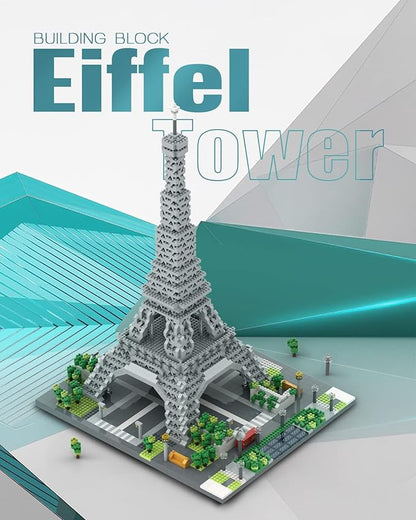 dOvOb Architecture Eiffel Tower Micro Blocks Set, 3369 Pieces Mini Bricks 3D Puzzle Toy, Gift for Adults and Kids