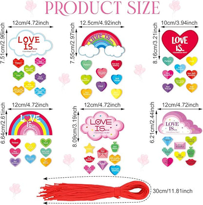 30 Sets Valentine's Day Crafts for Kids DIY Religious Valentines Heart Ornament Craft Kit Make Your Own Inspirational Valentines Gift for Valentine Sunday School Party Favor Game Activities
