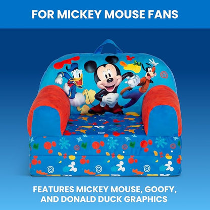 Delta Children - Mickey Mouse Cozee Buddy Flip-Out Kids Chair, Blue