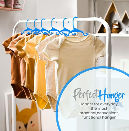 Utopia Home 40 Pack Kids Hangers - 11.5 Inch Plastic Baby Hangers for Closet - Childrens Hanger for Clothes & Infant Hanger for Closet - (Blue)
