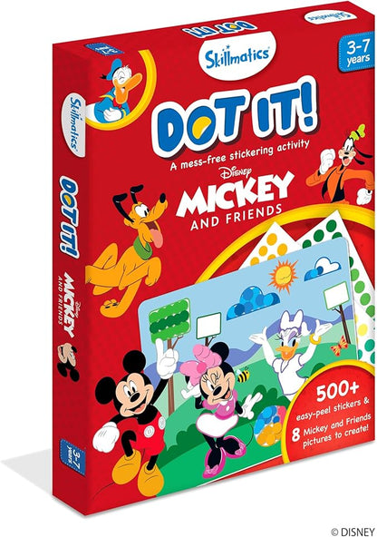 Skillmatics Art Activity - Dot It Disney Mickey and Friends, Mess-Free Sticker Art for Kids, DIY Craft Kits, Scrapbooking, Gifts for Boys & Girls Ages 3, 4, 5, 6, 7