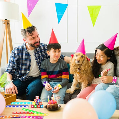 40 Pcs Dog Paw Print Slap Bracelets,Dog Party Favors Bracelets for Kids Pet Party Decorations Paw Print Snap Wristbands for Pet Theme Party Birthday