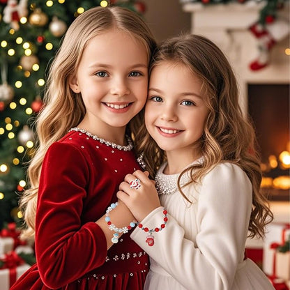 PinkSheep Toddler Jewelry Kids Jewelry Kids Necklace Choker and Bracelet 3 Pack 9pcs, Little Girls Jewelry In Box, Flower Girl Gift Kids Girls Accessories