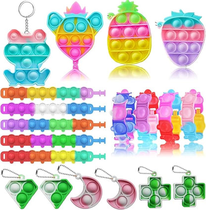 114 Pcs Party Favors for Kids 3-5 4-8 8-12, Fidget Toys, Treasure Box Toys for Classroom, Pinata Filler, Goodie Bag Stuffers, Treasure Chest, Prize Box Toys, Classroom Prizes, Carnival Prizes