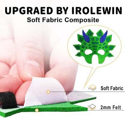 iROLEWIN Dinosaur-Costume for Kids Dragon Cape Mask as Boys Girls Dino Dress-Up Clothes for Play Toys Birthday Party Gifts