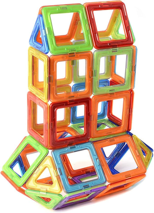Magnetic Building Blocks Set – 30 Colorful Tiles for Kids | STEM Educational Toys for Creative Play | Safe & Durable Construction Blocks | Perfect for 3+ Years Old